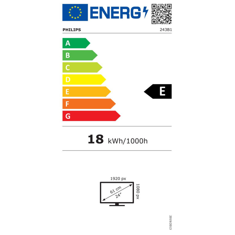 Image secondaire de Philips B Line 243B1/00 LED display 60,5 cm (23.8