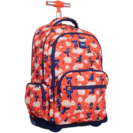 Cartable à roulettes Milan Ninjutsu Rouge (52 x 34,5 x 23 cm) 147,99 €