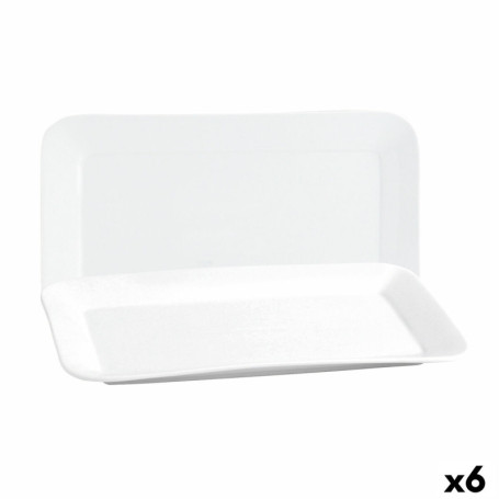 Plat à Gratin Quid Basic Rectangulaire Céramique Blanc (6 Unités) (31 x 75,99 €