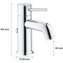 GROHE Mitigeur monocommande Lavabo Taille S Start Classic Chromé 2378200 89,99 €