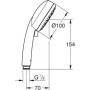 GROHE Pommeau de douche Vitalio Comfort 100. 2 jets. douchette diametre 34,99 €