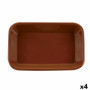 Plat à Gratin Raimundo Faïence Céramique Marron (35 x 25 x 6 cm) (4 Unit 115,99 €