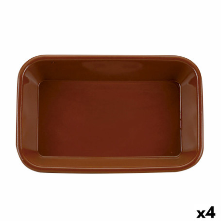 Plat à Gratin Raimundo Faïence Céramique Marron (29 x 19 x 6 cm) (4 Unit 77,99 €