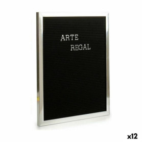 Cadre Argenté Noir Panneau 144 Lettres (2,5 x 50,5 x 40,5 cm) (12 Unités 219,99 €