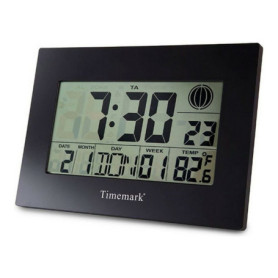 Horloge Murale avec Thermomètre Timemark Noir (24 x 17 x 2 cm) 31,99 €