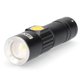 Lampe Torche LED EDM USB Rechargeable Zoom Mini Noir Aluminium 120 Lm