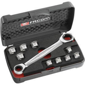 Coffret de Clés Polygonales a Cliquets 11 en 1 FACOM - 464.J1APB (Livrée 99,99 €
