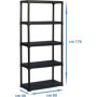 TOOD Etagere 5 tablettes dimensions h176x90x40 177,99 €