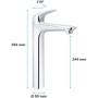 GROHE Mitigeur monocommande Lavabo Taille XL Wave Chromé 23585001 219,99 €