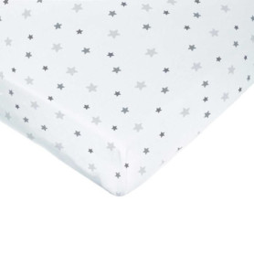 DOMIVA Drap housse Imprimé étoiles - Jersey - oeko-Tex - Blanc - 60 x 12 19,99 €