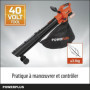 Aspirateur souffleur broyeur a batterie 40V POWDPG75270 - moteur brushle 149,99 €