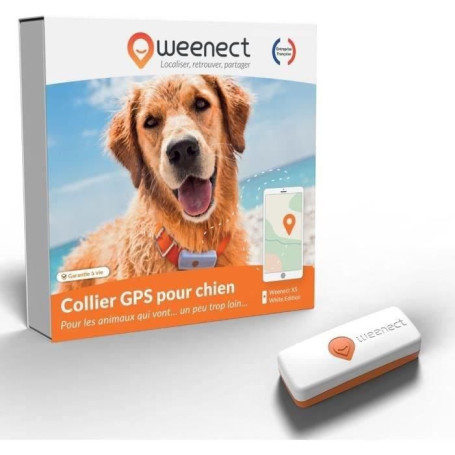Traceur GPS pour Chien - Weenect XS (White Edition 2023) 52,99 €