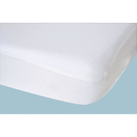 DOMIVA Drap housse tout en 1 Uni - Jersey - Imperméable - Blanc - 40 x 8 19,99 €