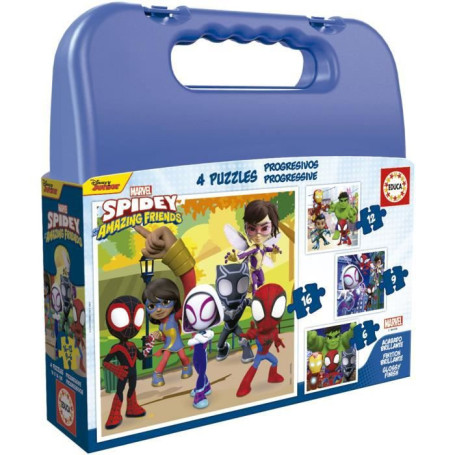 SPIDEY & HIS AMAZING FRIENDS - Malette de 4 puzzles progressifs 23,99 €