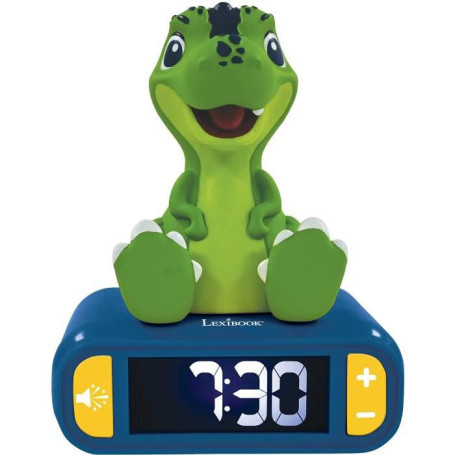 Réveil digital avec veilleuse lumineuse Dinosaure en 3D et effets sonore 50,99 €