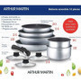 Batterie de cuisine Arthur Martin AM167S 10 pieces - Aluminium - Poignée 109,99 €