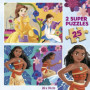 DISNEY PRINCESS (BELLA + VAIANA) - 2 puzzles en bois 21,99 €