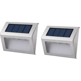 LUMISKY Pack de 2 Spots solaires mural extérieur étanches - 3 LEDs 22,99 €