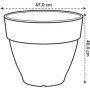 Pot De Fleurs Rond VIBIA - Plastique Réservoir - Ø47 - Blanc 166,99 €