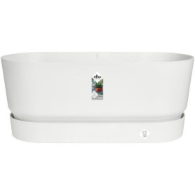 Planteur Ovale GREENVILLE - Plastique - Avec roulettes - Ø60 - Blanc 110,99 €