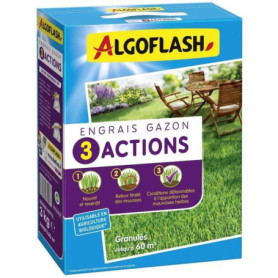 Engrais Gazon - ALGOFLASH NATURASOL - 3 Actions - 3 kg 45,99 €