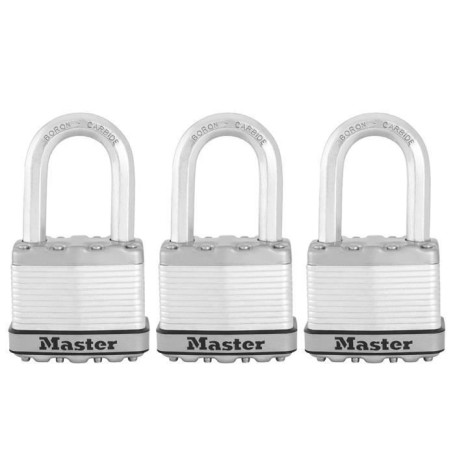 Lot de 3 Cadenas a clés MASTER LOCK M5EURTRILF - Tres Haute Sécurité - A 68,99 €