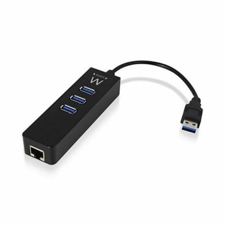 Hub USB Ewent AAOAUS0127 3 x USB 3.1 RJ45 Plug and Play 34,99 €