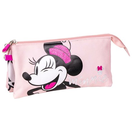 Trousse Fourre-Tout Triple Minnie Mouse 22,5 x 2 x 11,5 cm Rose 20,99 €