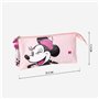 Trousse Fourre-Tout Triple Minnie Mouse 22,5 x 2 x 11,5 cm Rose 20,99 €