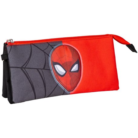 Trousse Fourre-Tout Triple Spiderman Rouge 22,5 x 2 x 11,5 cm Noir 20,99 €