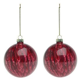 Boules de Noël (2 pcs) 113572 Marron Rouge 8 cm (2 Unités) 16,99 €