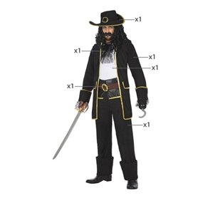 Déguisement pour Adultes Pirate Noir XL (5 Pièces) (5 Unités) 39,99 €