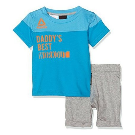 Ensemble de Sport pour Bébé Reebok B ES Inf SJ SS Bleu 49,99 €