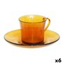 Tasse avec sous-tasse Duralex Lys Ambre 6 Unités (180 ml) 35,99 €