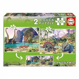 Puzzle Enfant Dino World Educa 200 Pièces (2 x 100 pcs) 28,99 €