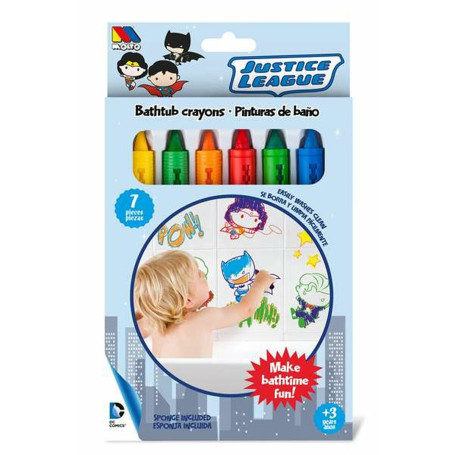 Crayons gras de couleur Moltó Justice League Bain et douche 7 Pièces 21,99 €