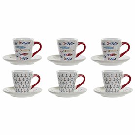 Ensemble de tasses à café DKD Home Decor Métal Multicouleur Grès 130 ml 45,99 €