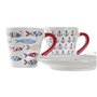 Ensemble de tasses à café DKD Home Decor Métal Multicouleur Grès 130 ml 45,99 €