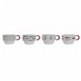 Ensemble de tasses à café DKD Home Decor Rouge Multicouleur Métal Grès 4 29,99 €