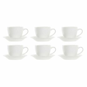 Ensemble de tasses à café DKD Home Decor Naturel Bois d'hévéa Blanc Grès 58,99 €