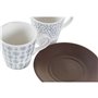 Ensemble de tasses à café DKD Home Decor Bleu Marron Bois d'hévéa Blanc  51,99 €