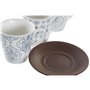 Ensemble de tasses à café DKD Home Decor Bleu Marron Bois d'hévéa Blanc  61,99 €