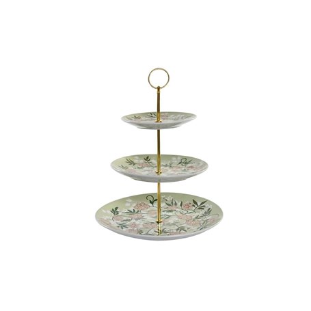 Coupe à fruits DKD Home Decor Vert Beige Métal Porcelaine 27 x 27 x 34 c 63,99 €