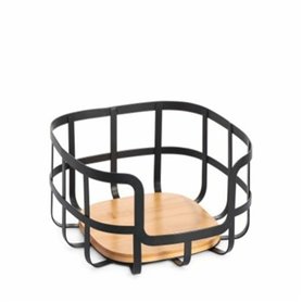 Coupe à fruits DKD Home Decor 24 x 24 x 12,7 cm Naturel Noir Acier 36,99 €