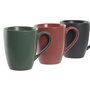 Ensemble de 4 mugs DKD Home Decor Rose Vert Gris foncé 300 ml Grès 48,99 €