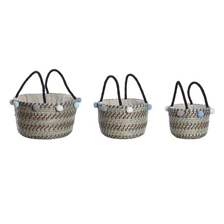 Set de basket DKD Home Decor Polyester Pompons 43 x 43 x 43 cm Herbier m 192,99 €