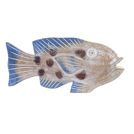 Figurine Décorative DKD Home Decor 40 x 5 x 18 cm Naturel Bleu Poisson m 31,99 €