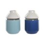 Vase DKD Home Decor 12 x 12 x 18,5 cm Argenté Blanc Bleu ciel Blue marin 55,99 €