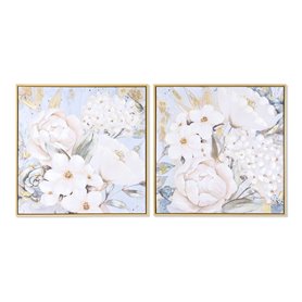 Cadre DKD Home Decor Fleurs Romantique 60 x 3,5 x 60 cm (2 Unités) 129,99 €