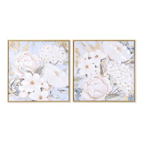 Cadre DKD Home Decor Fleurs Romantique 60 x 3,5 x 60 cm (2 Unités) 129,99 €